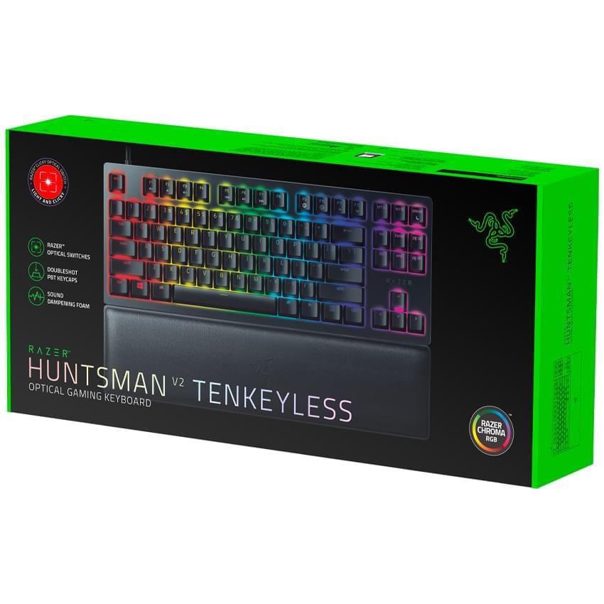 Teclado Mecanico Razer Huntsman V2 Tkl Negro Rgb Switch Red